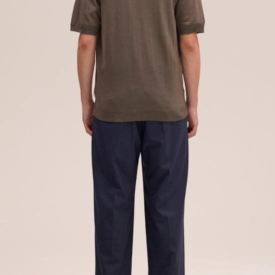 Mable Husk Thor Lightweight Wool Blend Button Down Polo