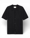 Deep Navy Thor Lightweight Wool Blend Button Down Polo