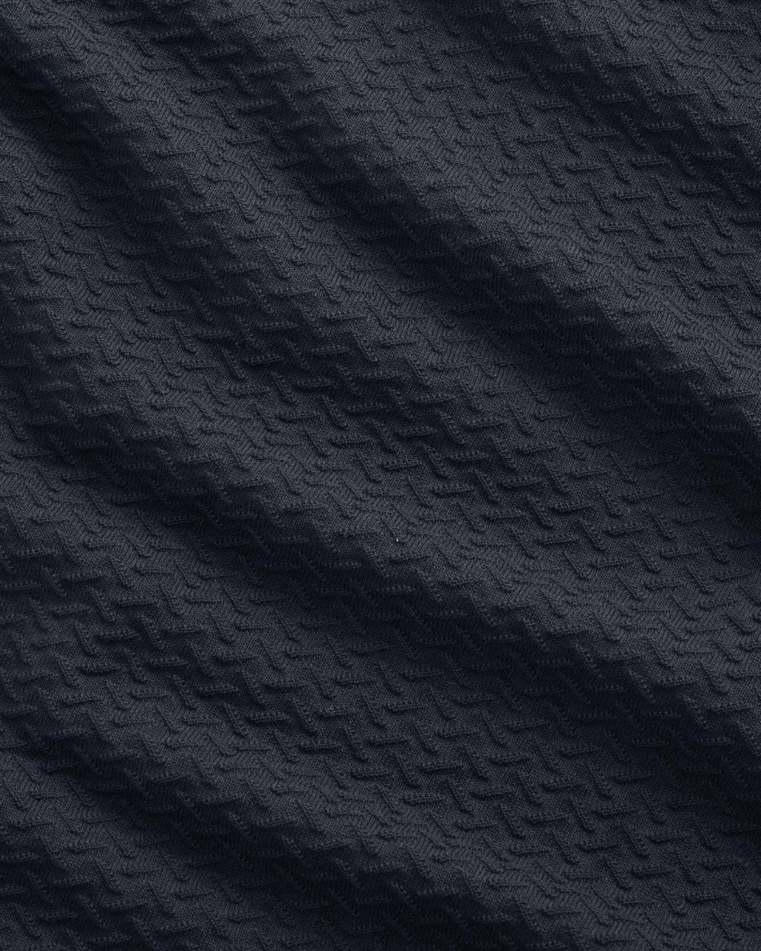 Navy Blue Paul Knitted Cotton Polo