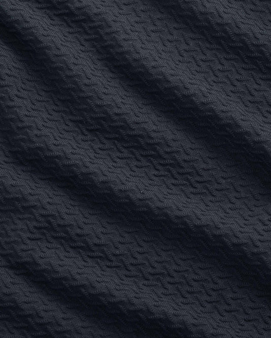 Navy Blue Paul Knitted Cotton Polo