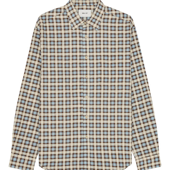 Blue Check Deon LS Cotton Shirt