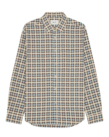 Blue Check Deon LS Cotton Shirt