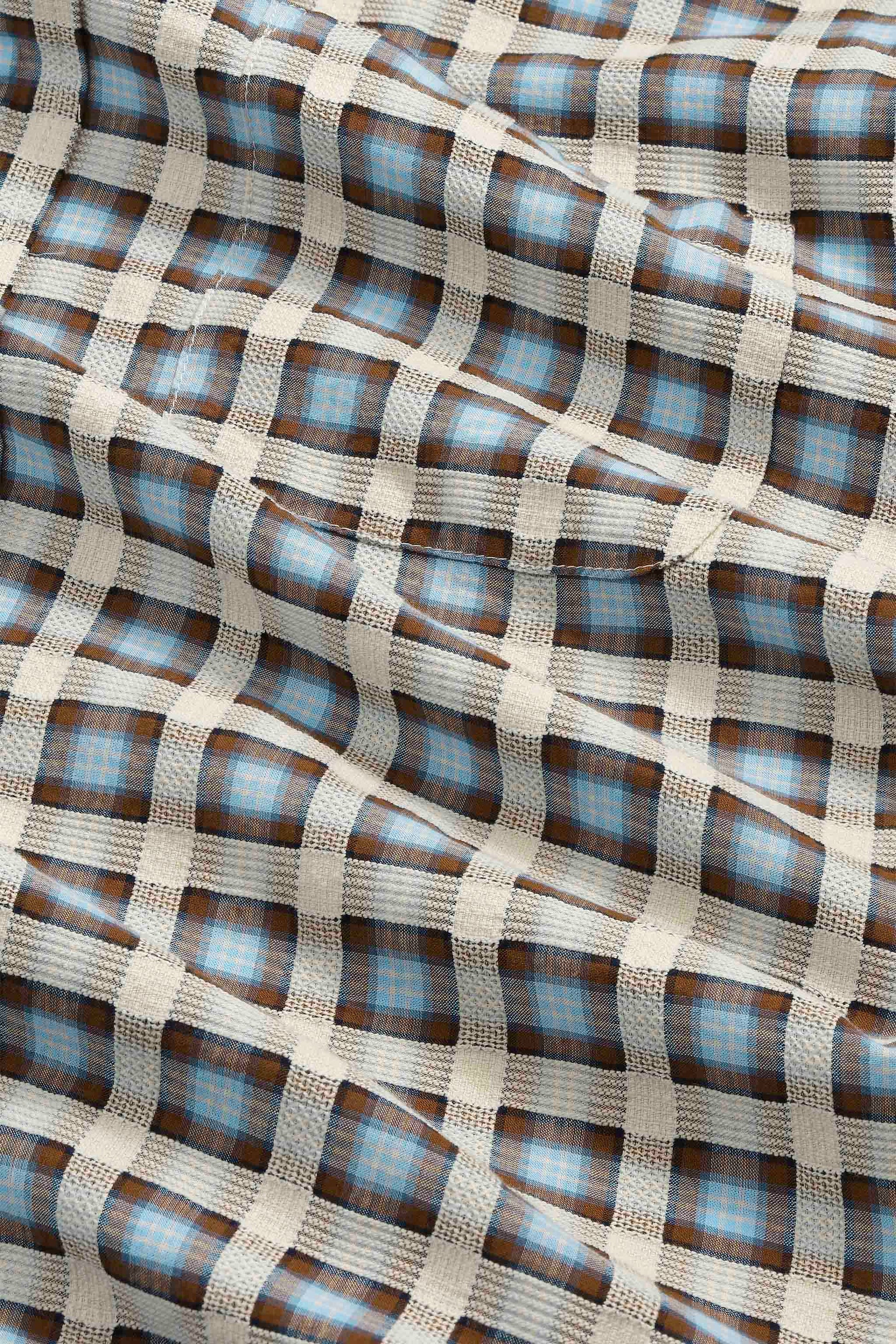 Blue Check Deon LS Cotton Shirt