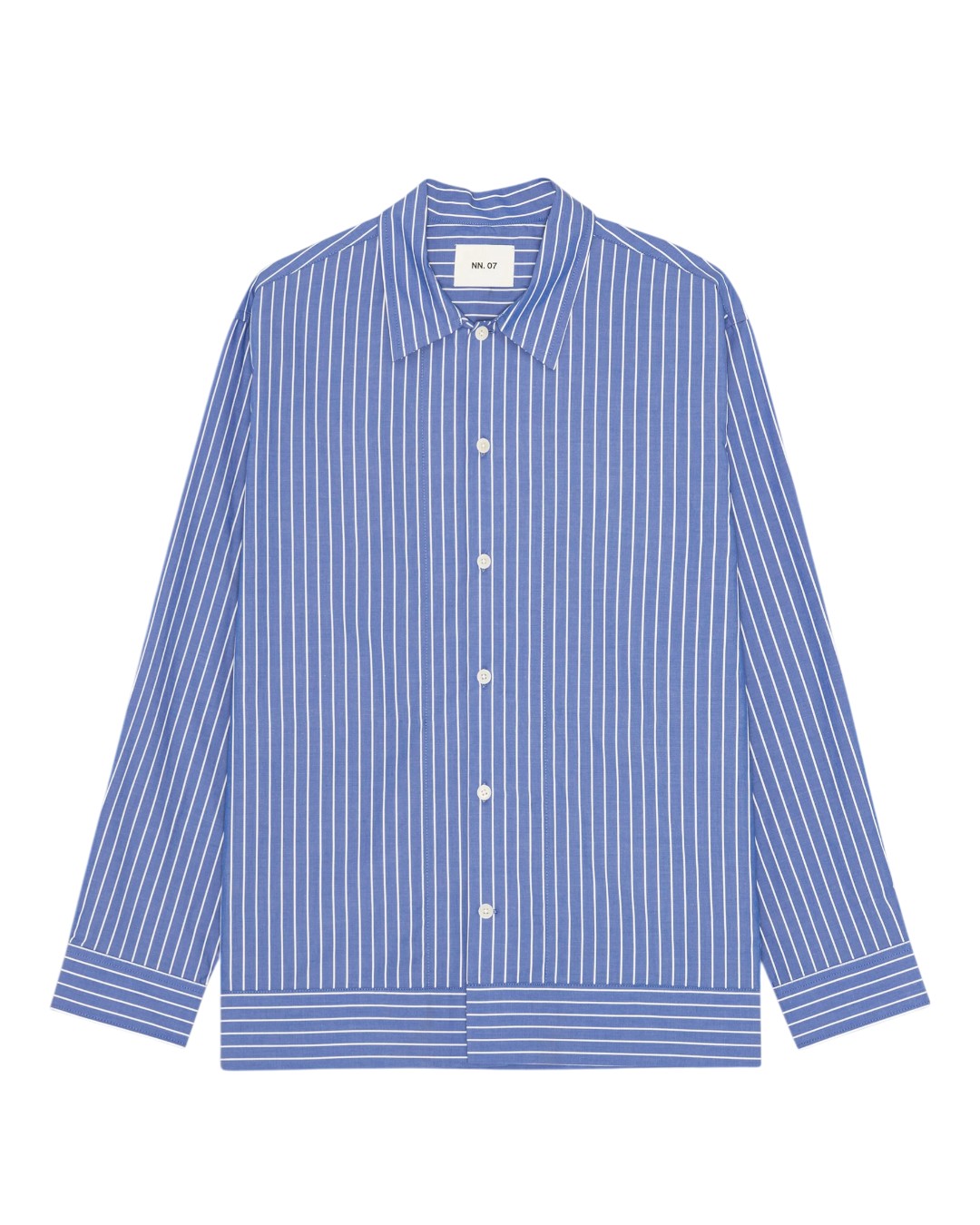 Aqua Stripe Reed Pima Cotton Relaxed Fit Shirt