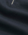 Deep Navy Bruno Linen Blend Half Zip Polo