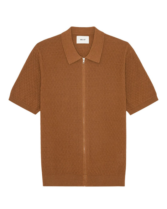 Cinnamon Gustav Knitted Cotton Polo