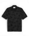 Black Freddy SS NO PKT Yam Dyed Satin Dobby Weave Shirt