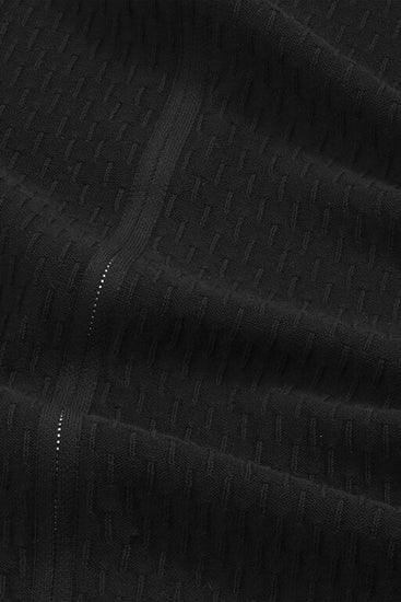 Black Gustav Lightweight Organic Cotton Full Zip Polo