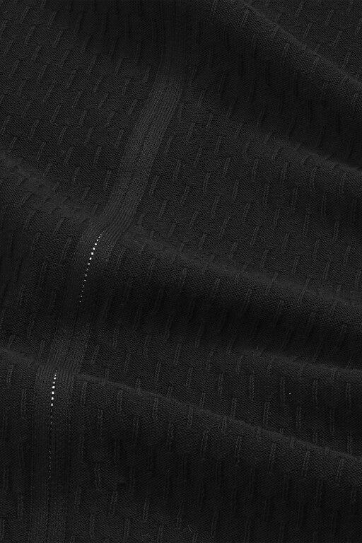 Black Gustav Lightweight Organic Cotton Full Zip Polo