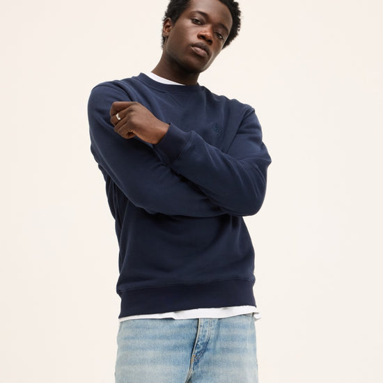 Navy Lommy Cotton Sweater