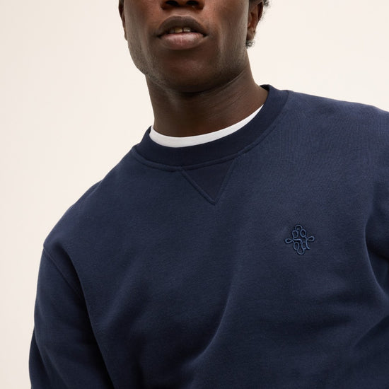 Navy Lommy Cotton Sweater
