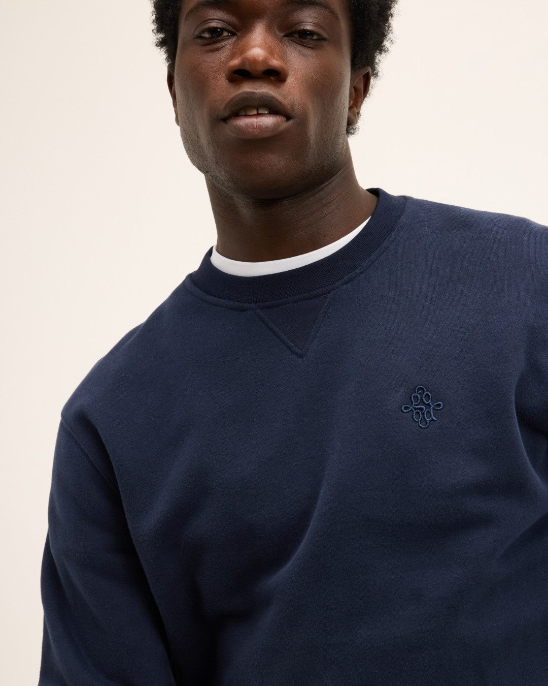 Navy Lommy Cotton Sweater