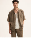 Earth Sage Wool-Linen Blend Shirt