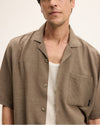 Earth Sage Wool-Linen Blend Shirt