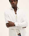 Mint Green Off White Subway Linen Blend Shirt