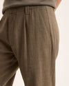 Sand Bart Wool Blend Tapered Fit Trousers