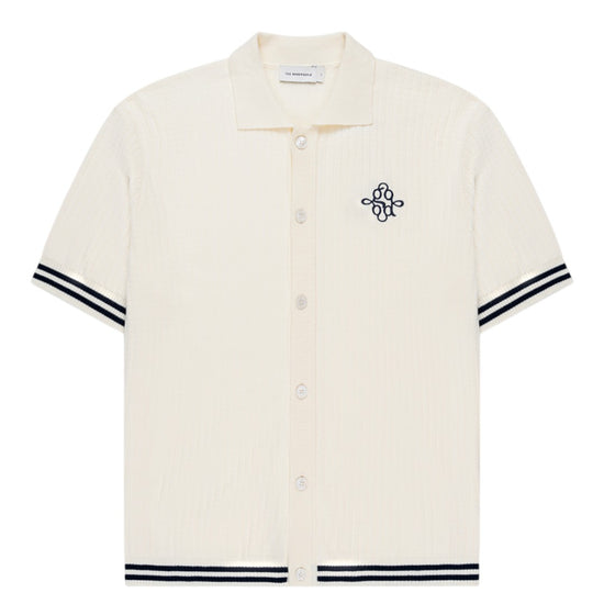 Off White PShirt Knitted Cotton Button Up Shirt
