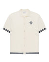 Off White PShirt Knitted Cotton Button Up Shirt