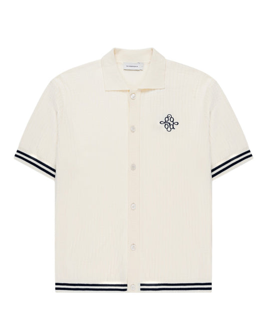 Off White PShirt Knitted Cotton Button Up Shirt