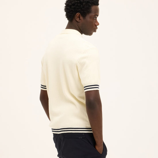 Off White PShirt Knitted Cotton Button Up Shirt