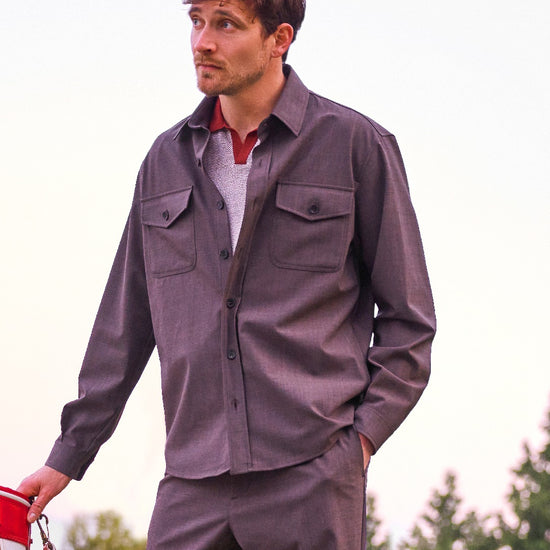 Moro Osaka Stretch Wool Canvas Overshirt