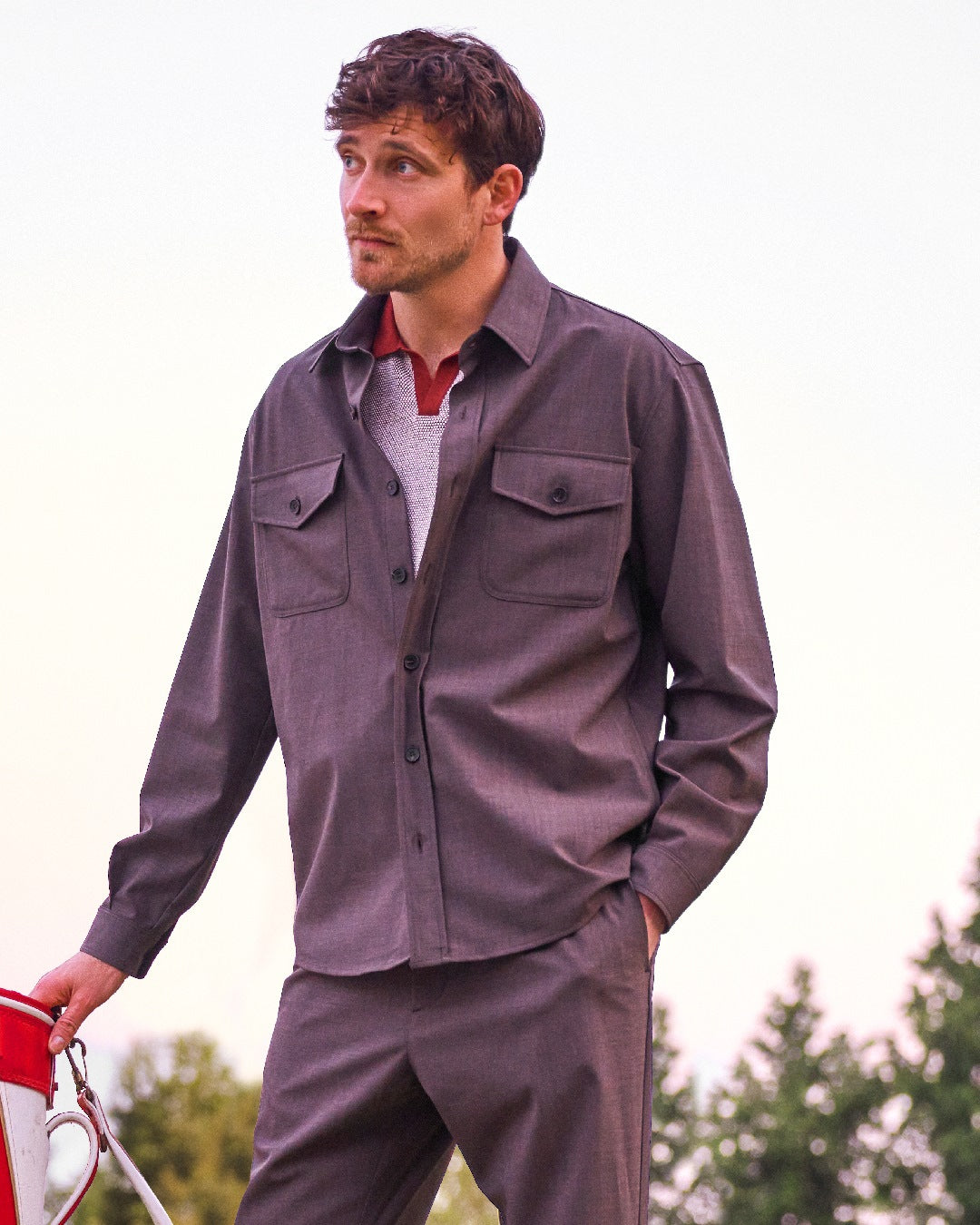 Moro Osaka Stretch Wool Canvas Overshirt