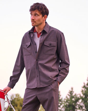 Moro Osaka Stretch Wool Canvas Overshirt