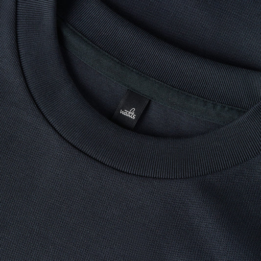 Deep Navy Yates Pique Sweater