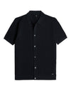 Night Blue Knitted Combed Cotton Structured Polo