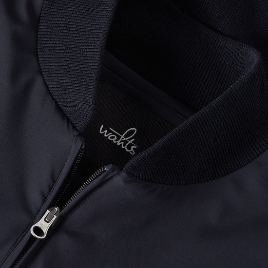 Night Blue Paxton Combed Cotton Hybrid Bomber