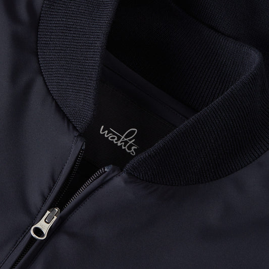 Night Blue Paxton Combed Cotton Hybrid Bomber