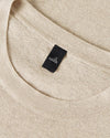 Dark Stone Beige Melange Wade Cotton Linen Knitted T-shirt