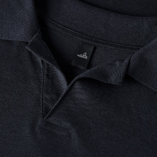 Deep Navy Daley Luxury Jersey Open Collar Polo