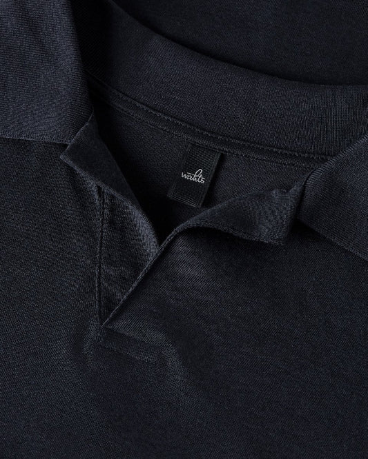 Deep Navy Daley Luxury Jersey Open Collar Polo