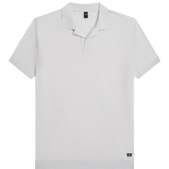 Frost Blue Daley Luxury Jersey Open Collar Polo