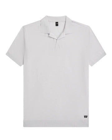 Frost Blue Daley Luxury Jersey Open Collar Polo