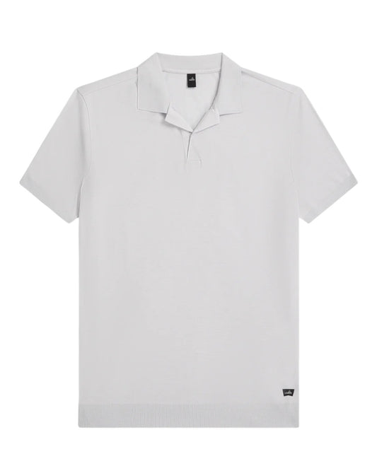Frost Blue Daley Luxury Jersey Open Collar Polo
