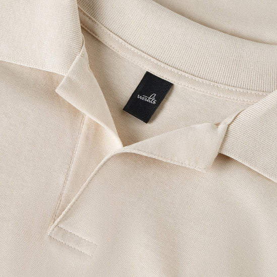 LightSand Daley Luxury Jersey Open Collar Polo