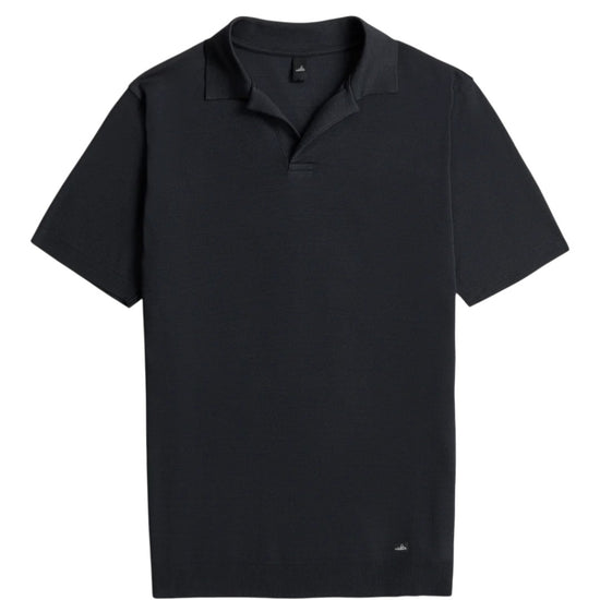 Deep Navy Daley Luxury Pique Open Collar Polo