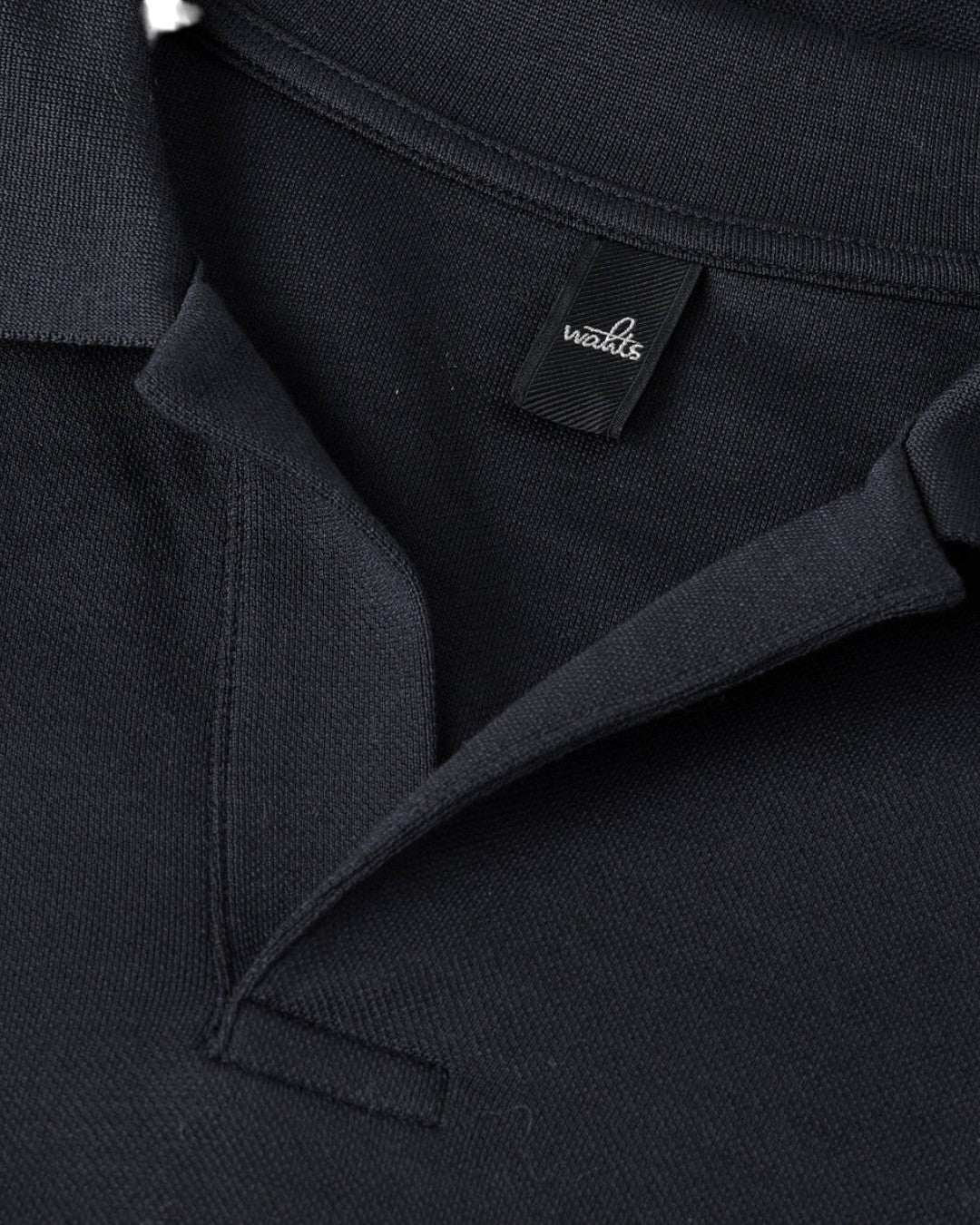 Deep Navy Daley Luxury Pique Open Collar Polo