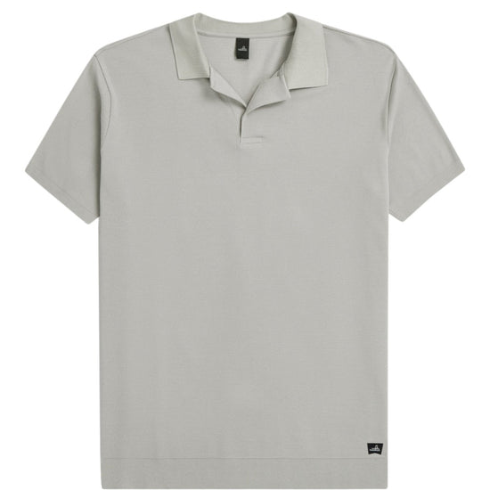 Stone Grey Daley Luxury Pique Open Collar Polo