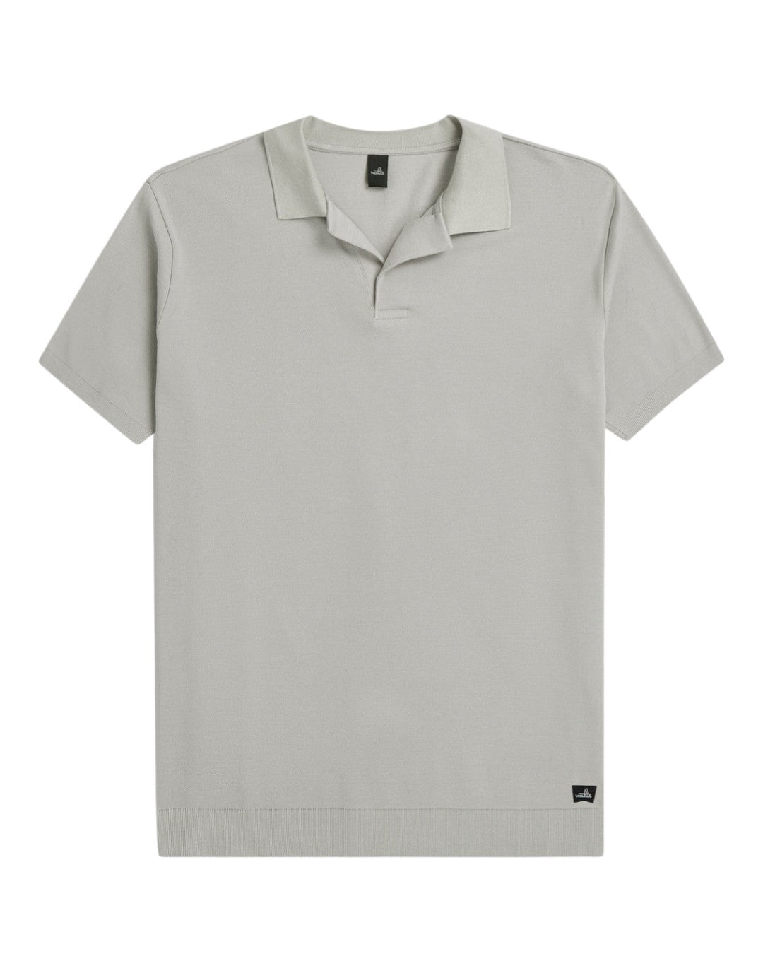 Stone Grey Daley Luxury Pique Open Collar Polo