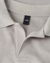 Stone Grey Daley Luxury Pique Open Collar Polo