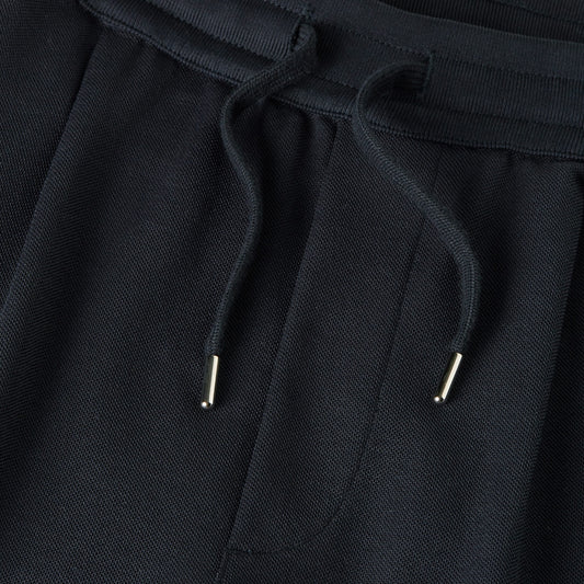 Deep Navy Hayden Pique Drawstring Shorts