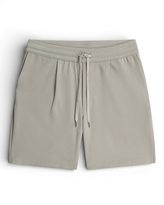Stone Grey Hayden Pique Drawstring Shorts