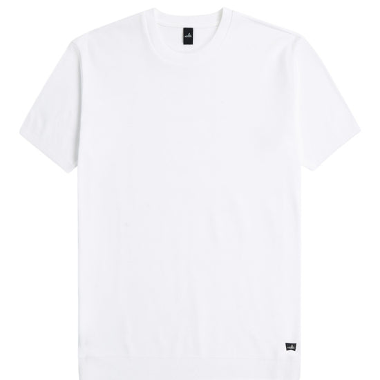 Pure White Miles Luxury Pique T-shirt