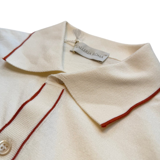 Latte Ruggine Button Through Polo