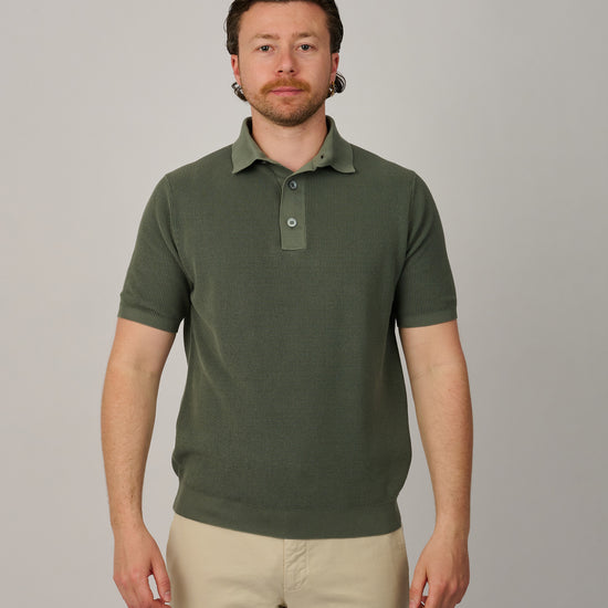 Senecio Knitted Polo Groen