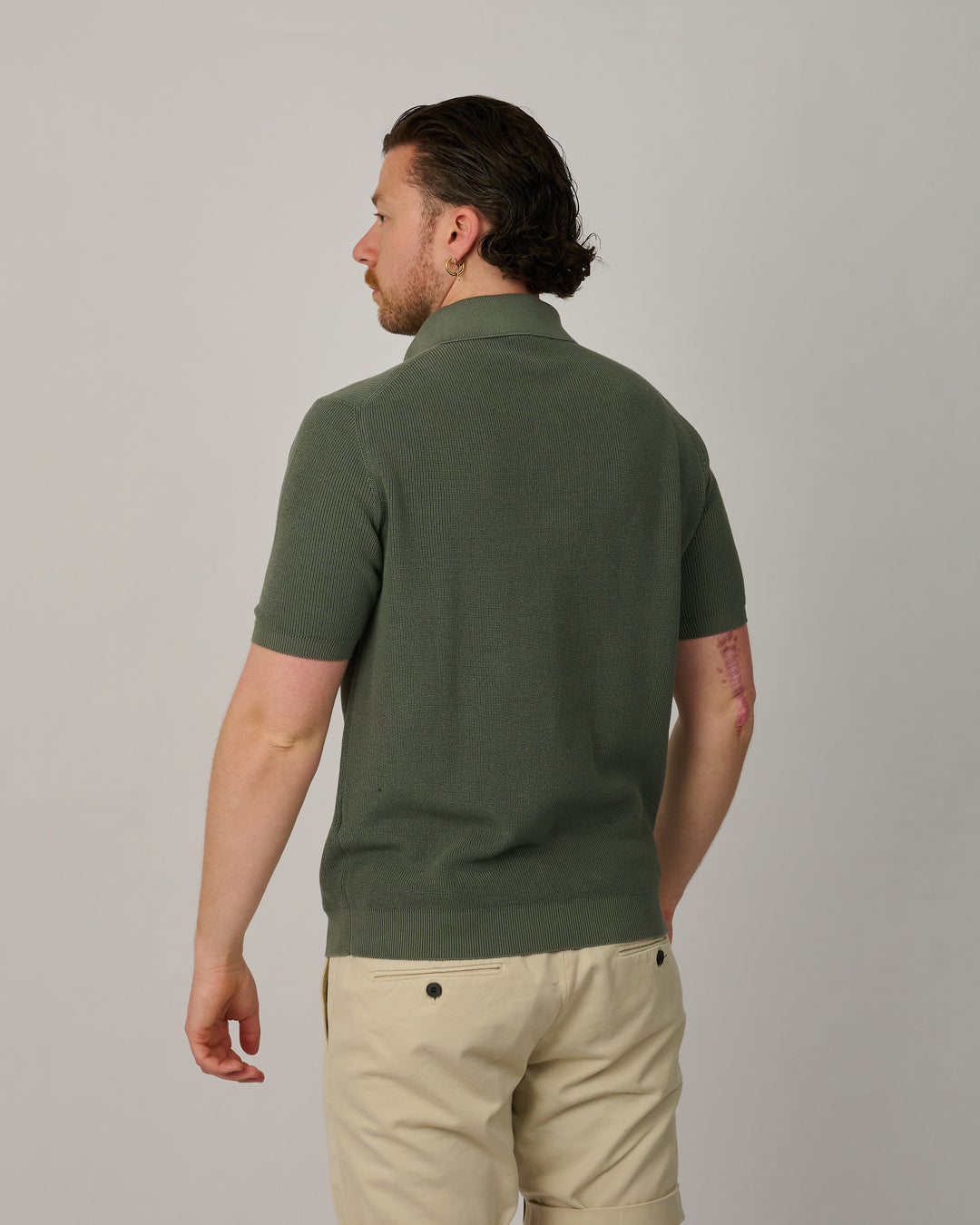 Senecio Knitted Polo Groen