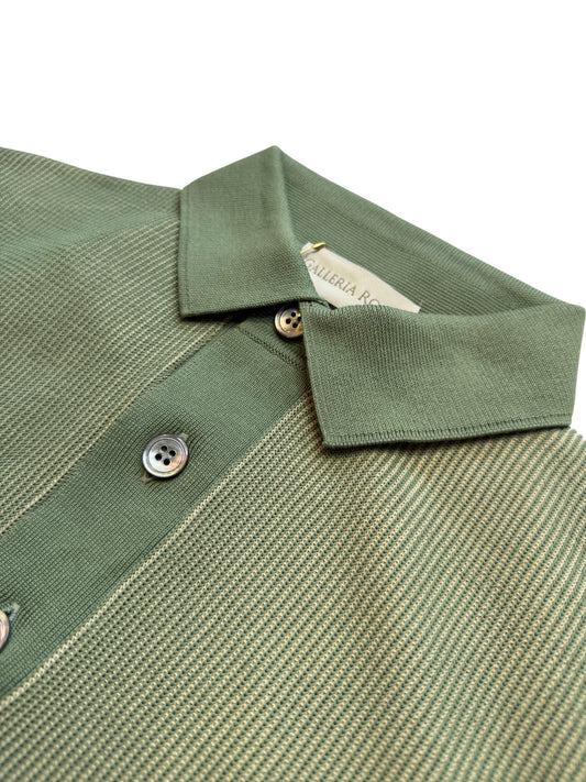 Ecru Salvia Knitted Polo